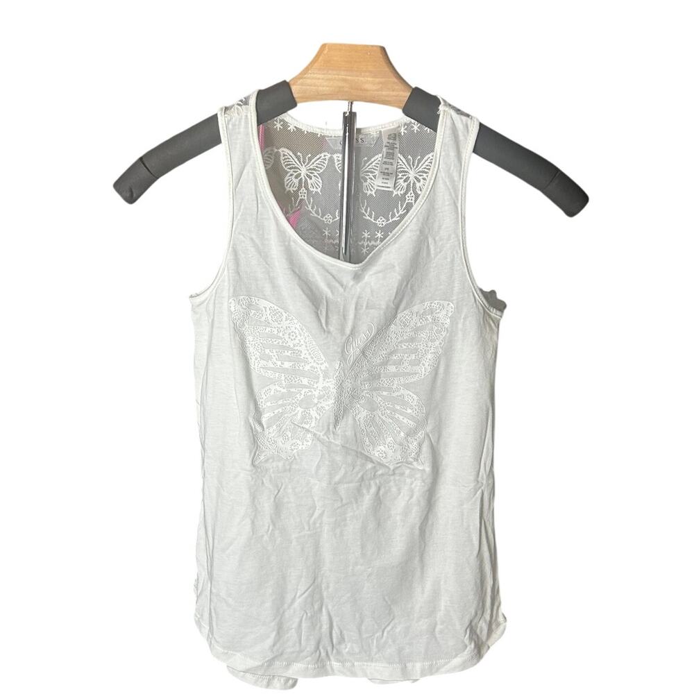 Guess girls size large 14 cotton flowy butterfly and large lace butterfly NWT